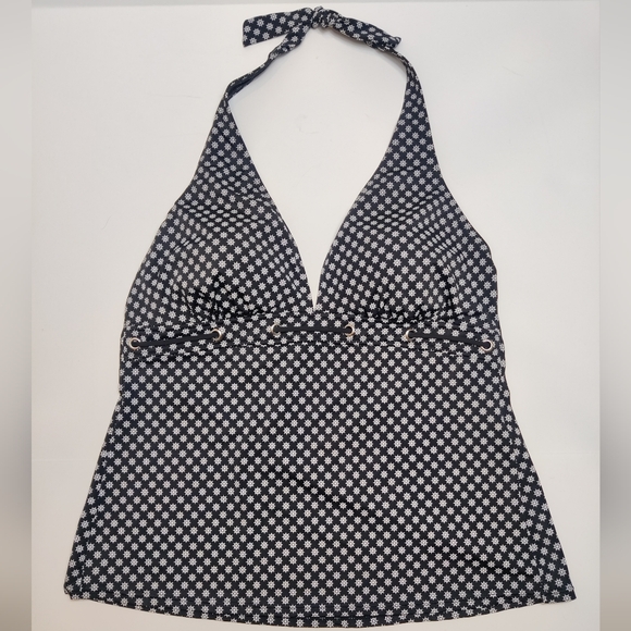 Miraclesuit Nautical Tankini Halter Tie Top Size 16 Plus Size - Picture 9 of 9